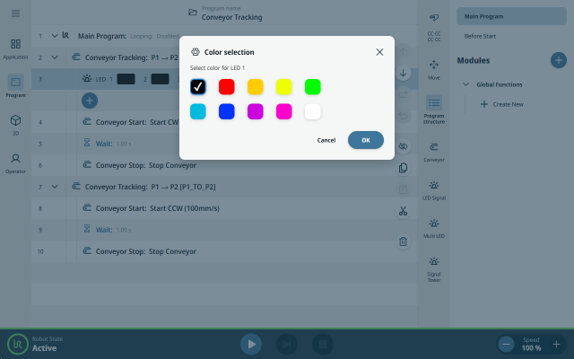 NAST Automation Universal Robots UR+ Signalleuchte PolyScopeX ProgramNode NAST Automation Universal Robots UR+ Signalleuchte PolyScopeX ProgramNode